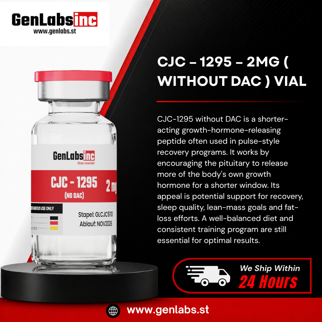 Cjc – 1295 – 2mg ( Without Dac ) Vial – (with Bacteriostatic Water) – Genlabs - Image 2