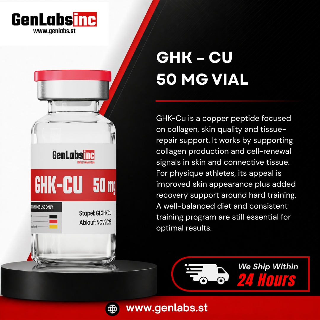 Ghk – Cu 50 mg Vial – (with Bacteriostatic Water) – Genlabs - Image 2