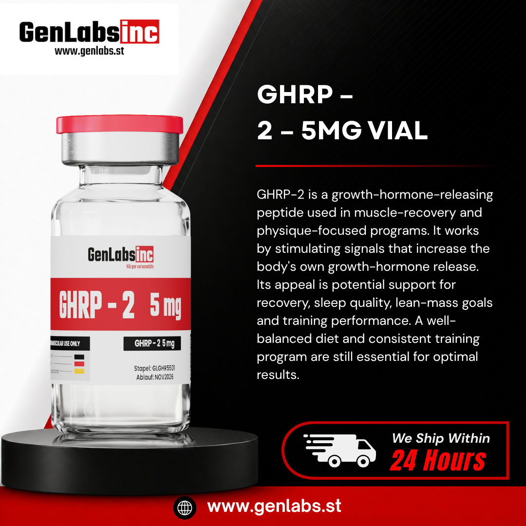 Ghrp – 2 – 5mg Vial – (with Bacteriostatic Water) – Genlabs - Image 2