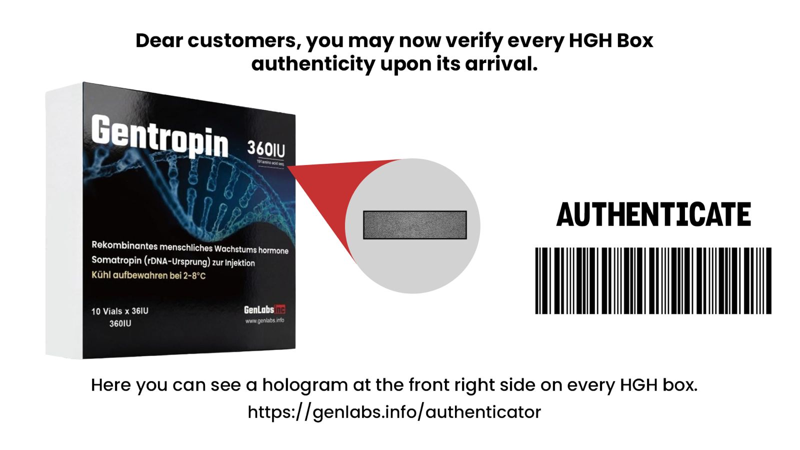 GENTROPIN (SOMATROPIN) 240IU HGH KIT WITH BACTERIOSTATIC WATER – GENLABS - Image 3