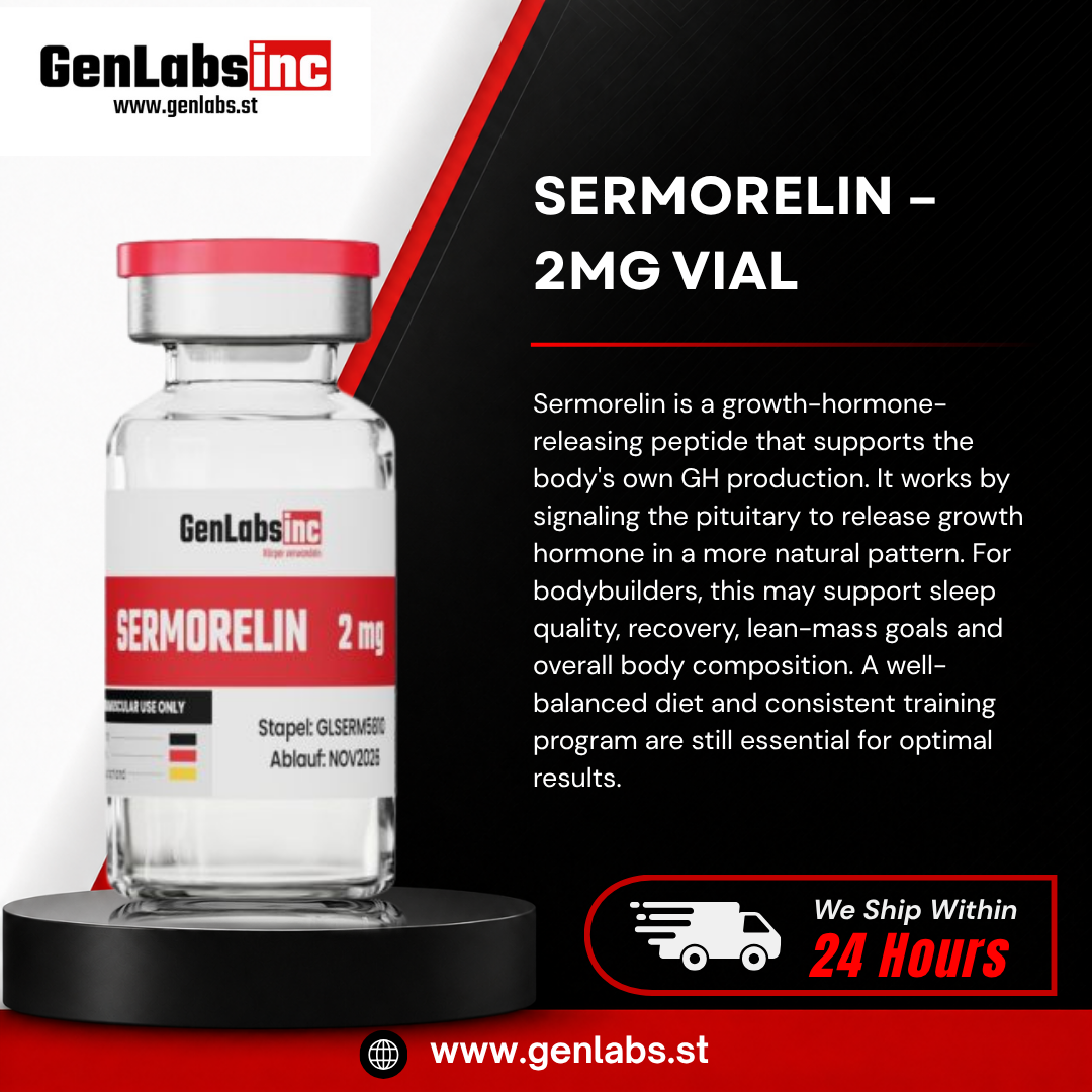 Sermorelin – 2mg Vial – (with Bacteriostatic Water) – Genlabs - Image 2